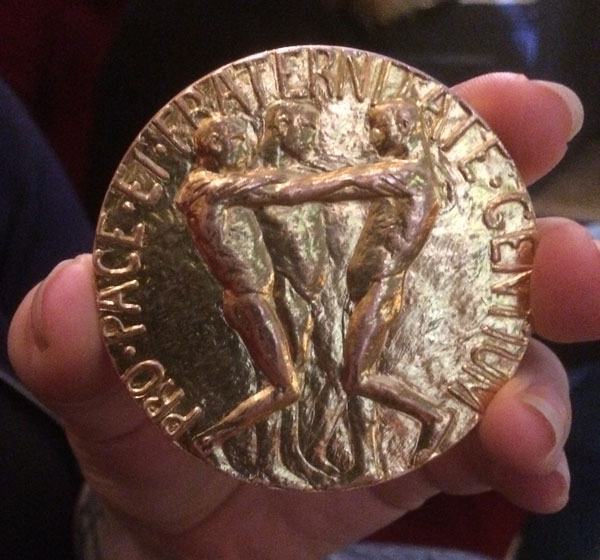 Medalj på Nobelmuseet
